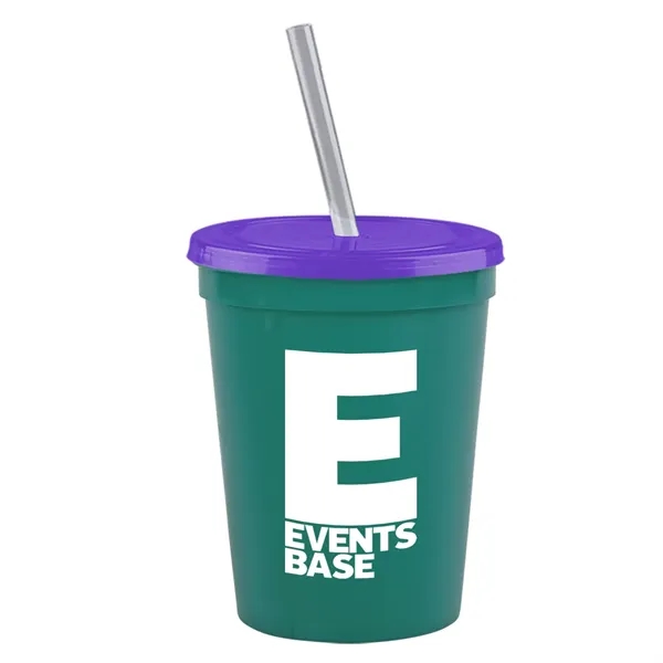 Molded in USA 16 oz. Stadium Cup with Lid & Straw... from ASI 40480 Koozie Group