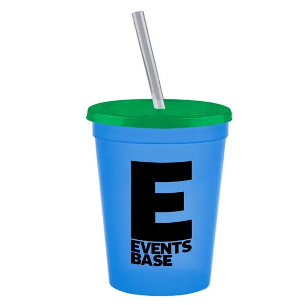 Molded in USA 16 oz. Stadium Cup with Lid & Straw... from ASI 40480 Koozie Group