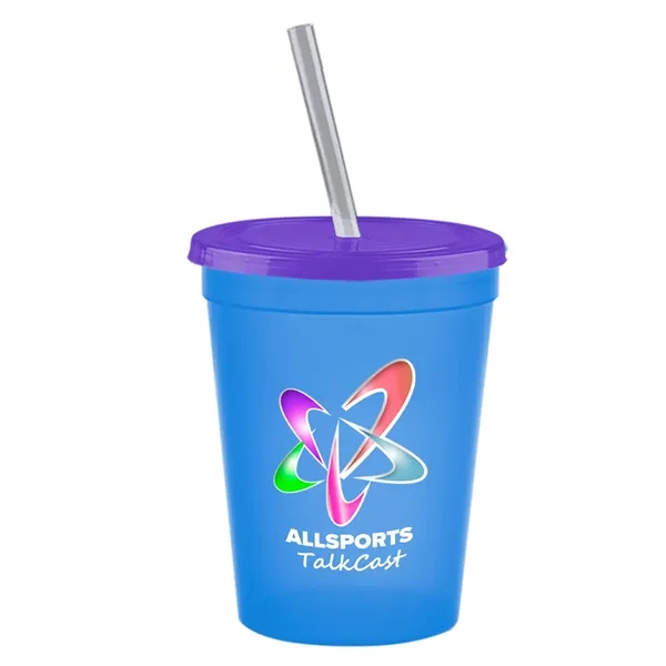 Molded in USA 16 oz. Stadium Cup with Lid & Straw... from ASI 40480 Koozie Group