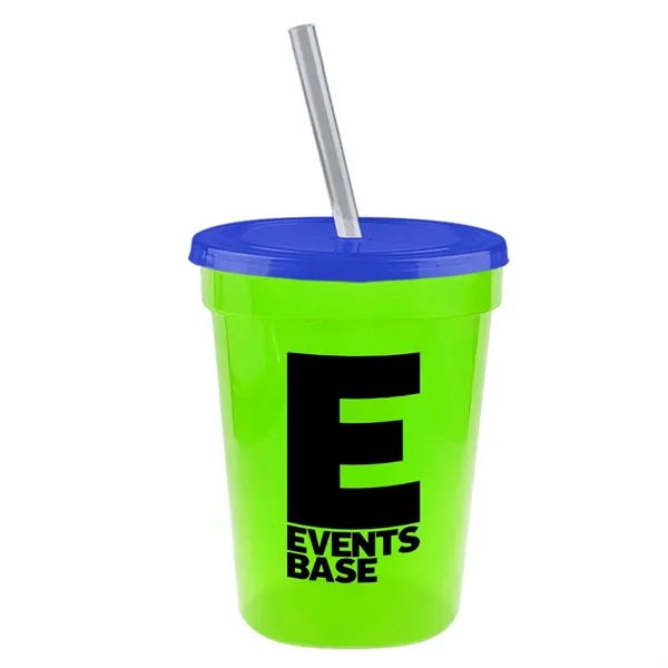 Molded in USA 16 oz. Stadium Cup with Lid & Straw... from ASI 40480 Koozie Group