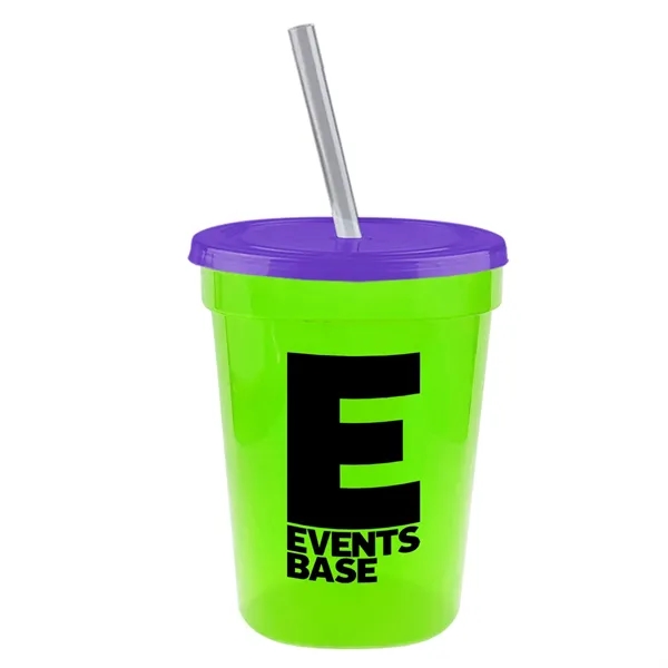 Molded in USA 16 oz. Stadium Cup with Lid & Straw... from ASI 40480 Koozie Group