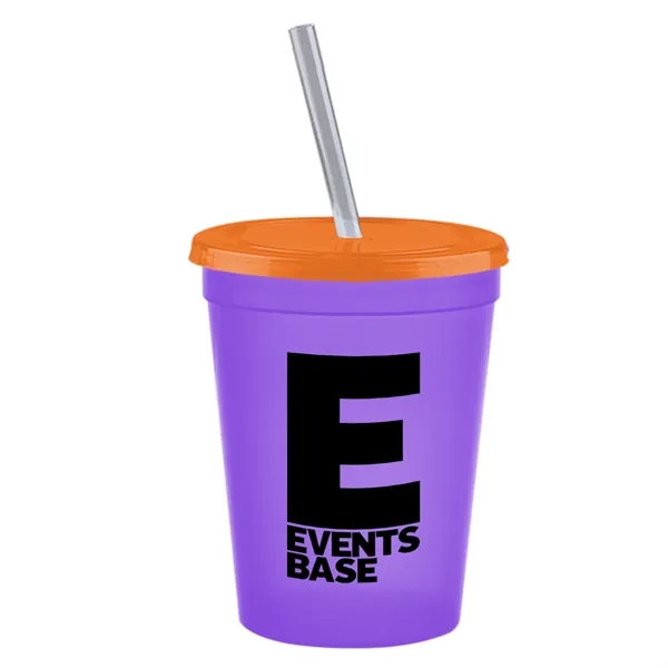 Molded in USA 16 oz. Stadium Cup with Lid & Straw... from ASI 40480 Koozie Group