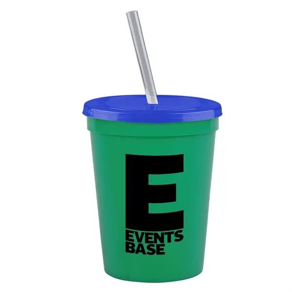 Molded in USA 16 oz. Stadium Cup with Lid & Straw... from ASI 40480 Koozie Group