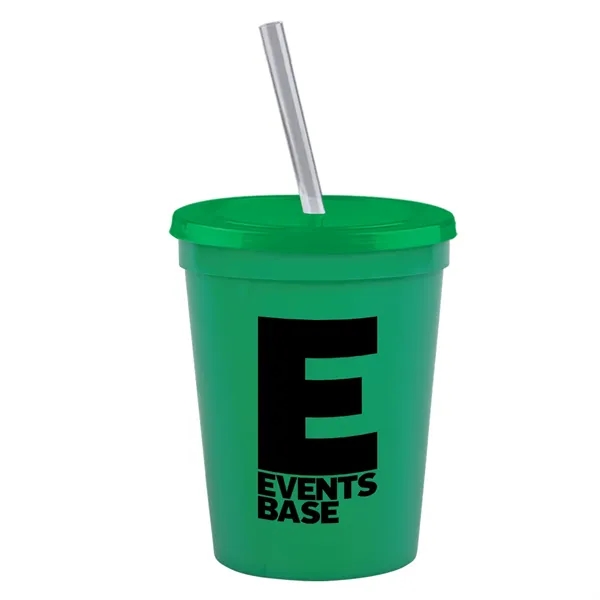 Molded in USA 16 oz. Stadium Cup with Lid & Straw... from ASI 40480 Koozie Group