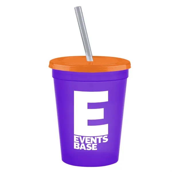 Molded in USA 16 oz. Stadium Cup with Lid & Straw... from ASI 40480 Koozie Group