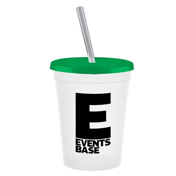 Molded in USA 16 oz. Stadium Cup with Lid & Straw... from ASI 40480 Koozie Group