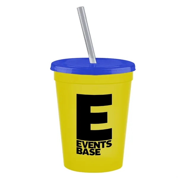 Molded in USA 16 oz. Stadium Cup with Lid & Straw... from ASI 40480 Koozie Group
