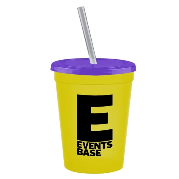 Molded in USA 16 oz. Stadium Cup with Lid & Straw... from ASI 40480 Koozie Group