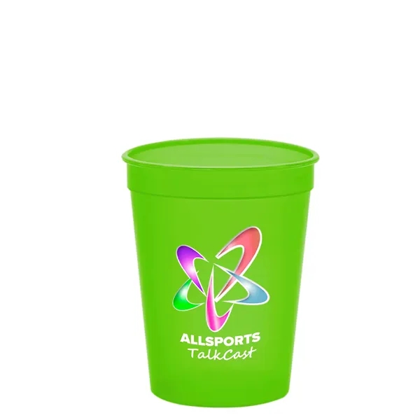 Molded in USA 16 oz. Stadium Cup with Lid & Straw... from ASI 40480 Koozie Group
