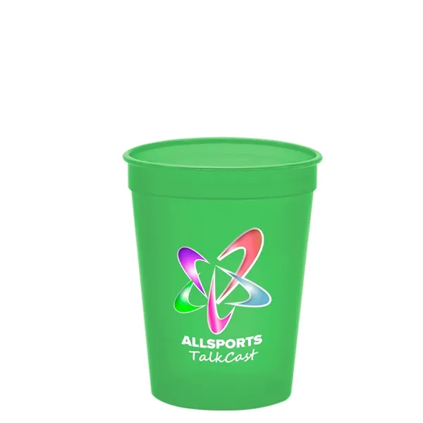 Molded in USA 16 oz. Stadium Cup with Lid & Straw... from ASI 40480 Koozie Group