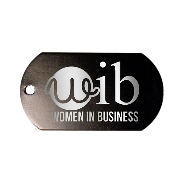 Metal Dog Tag with 23 1/2" Ball Chain, Laser Engraved... from ASI 30270 Aakron Line