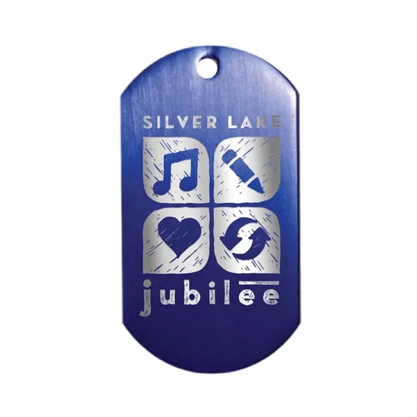 Metal Dog Tag with 23 1/2" Ball Chain, Laser Engraved... from ASI 30270 Aakron Line