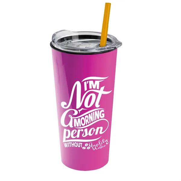 The Roadmaster - 18 oz. Travel Tumbler with Clear lid and... from ASI 40480 Koozie Group