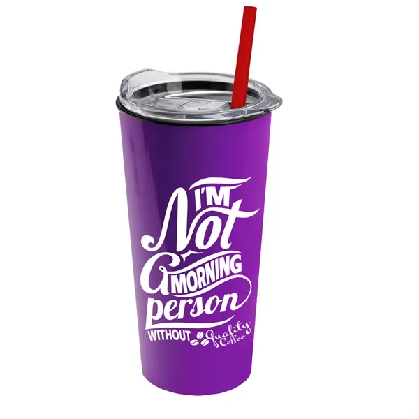 The Roadmaster - 18 oz. Travel Tumbler with Clear lid and... from ASI 40480 Koozie Group
