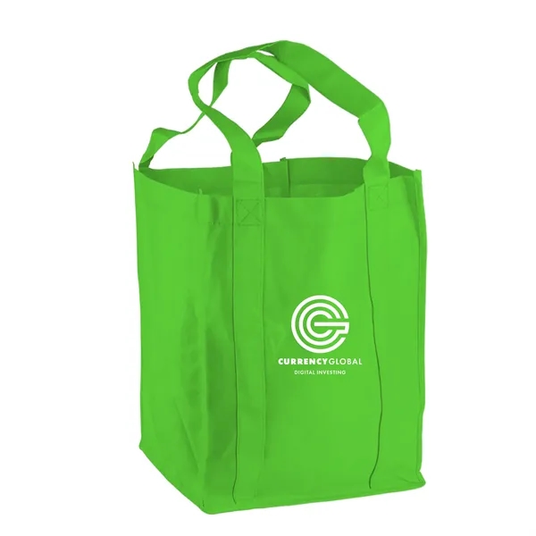Non-woven polypropylene grocery tote bag, 12" wide, 14" H, and 8"... from ASI 40480 Koozie Group