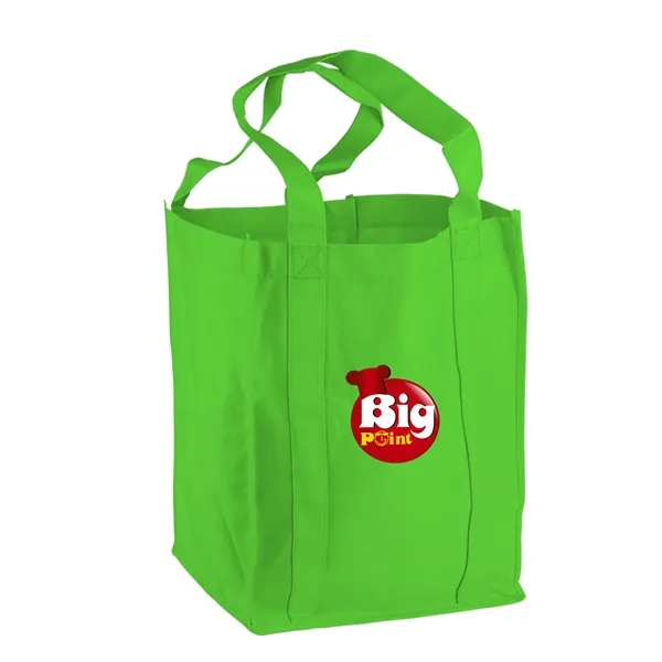 Non-woven polypropylene grocery tote bag, 12" wide, 14" H, and 8"... from ASI 40480 Koozie Group