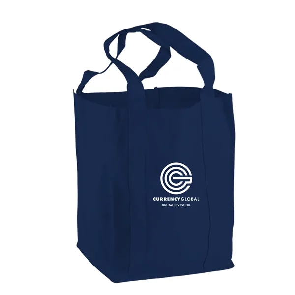 Non-woven polypropylene grocery tote bag, 12" wide, 14" H, and 8"... from ASI 40480 Koozie Group