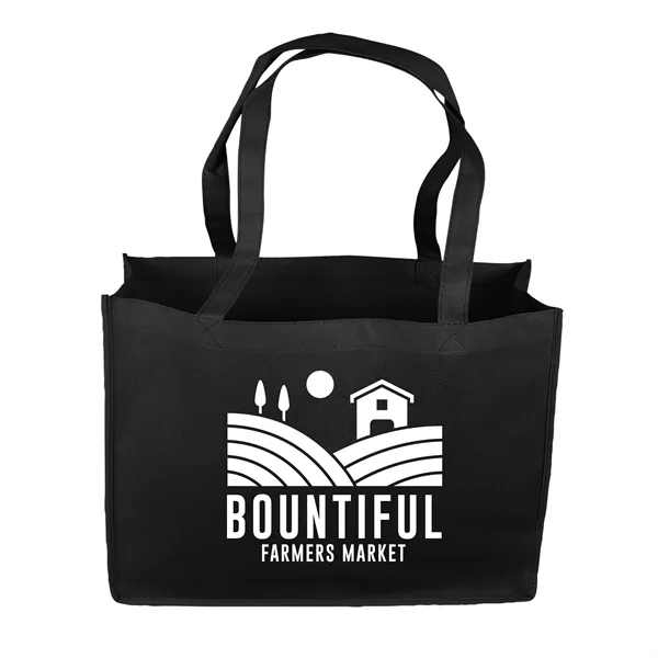 Non-woven polypropylene tote bag, 16" x 12" x 6" deep with... from ASI 40480 Koozie Group