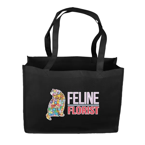 Non-woven polypropylene tote bag, 16" x 12" x 6" deep with... from ASI 40480 Koozie Group