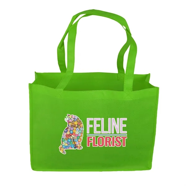 Non-woven polypropylene tote bag, 16" x 12" x 6" deep with... from ASI 40480 Koozie Group