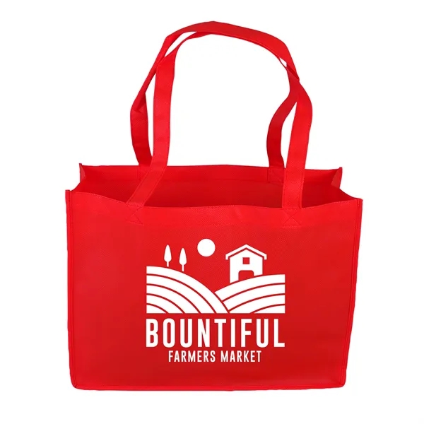 Non-woven polypropylene tote bag, 16" x 12" x 6" deep with... from ASI 40480 Koozie Group