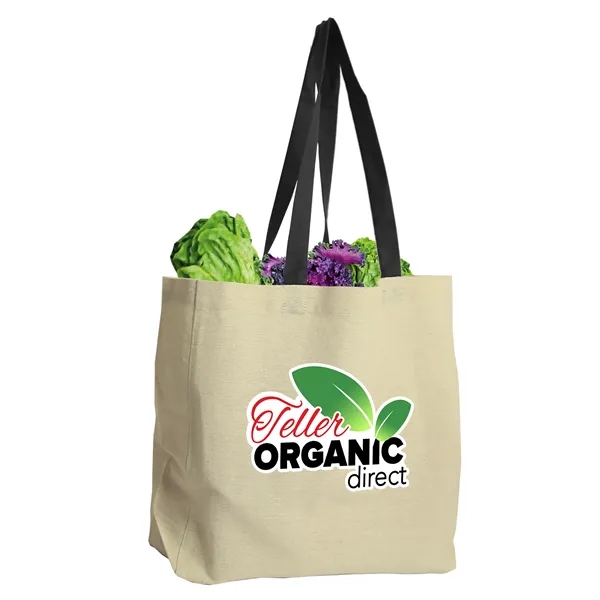 Natural  8 oz. Cotton Canvas Tote with Color Handles... from ASI 40480 Koozie Group