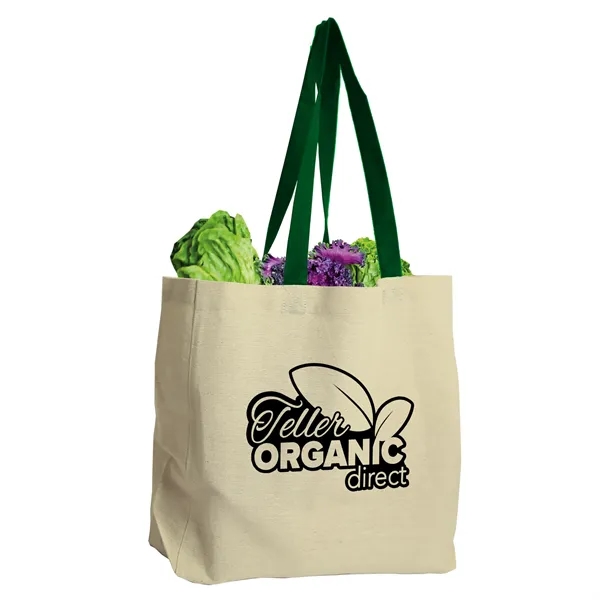 Natural  8 oz. Cotton Canvas Tote with Color Handles... from ASI 40480 Koozie Group