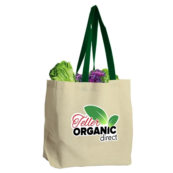 Natural  8 oz. Cotton Canvas Tote with Color Handles... from ASI 40480 Koozie Group
