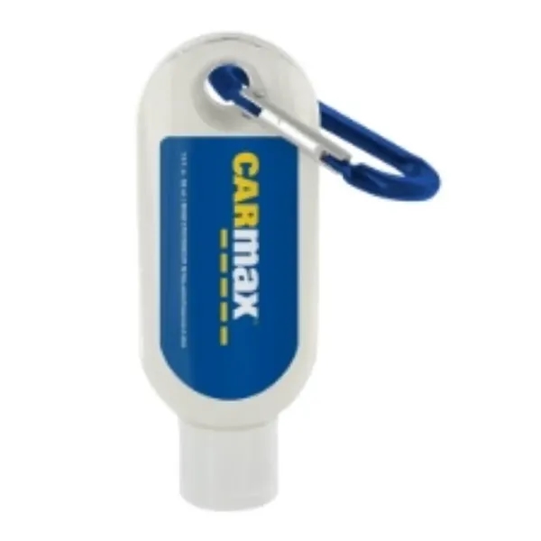 1.9 oz SPF 50 sunscreen lotion with carabiner clip... from ASI 88060 Snugz/USA Inc