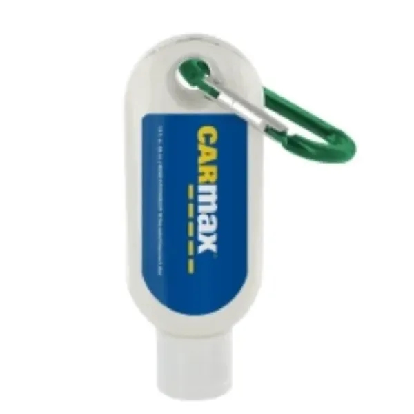 1.9 oz SPF 50 sunscreen lotion with carabiner clip... from ASI 88060 Snugz/USA Inc