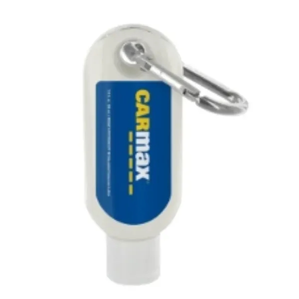 1.9 oz SPF 50 sunscreen lotion with carabiner clip... from ASI 88060 Snugz/USA Inc