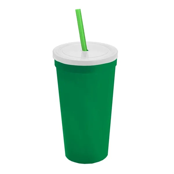24 Oz. Stadium Cup With Straw And Lid... from ASI 40480 Koozie Group