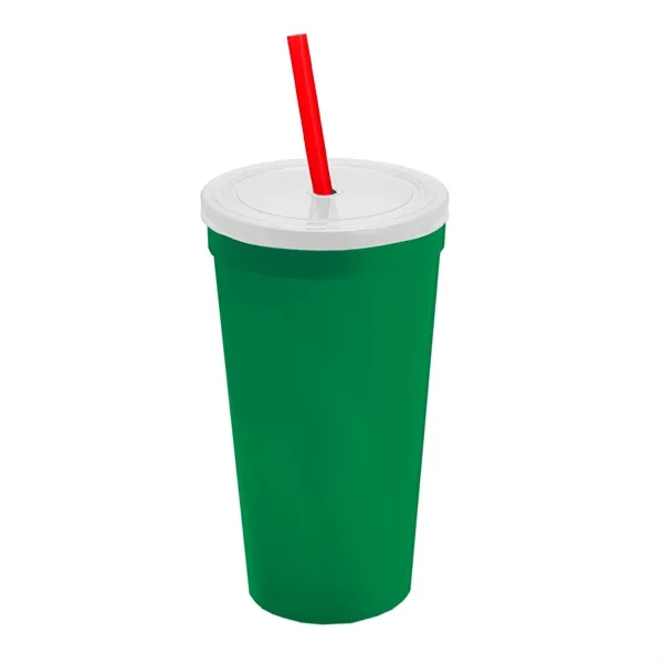 24 Oz. Stadium Cup With Straw And Lid... from ASI 40480 Koozie Group