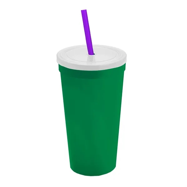 24 Oz. Stadium Cup With Straw And Lid... from ASI 40480 Koozie Group
