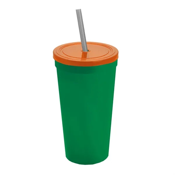 24 Oz. Stadium Cup With Straw And Lid... from ASI 40480 Koozie Group