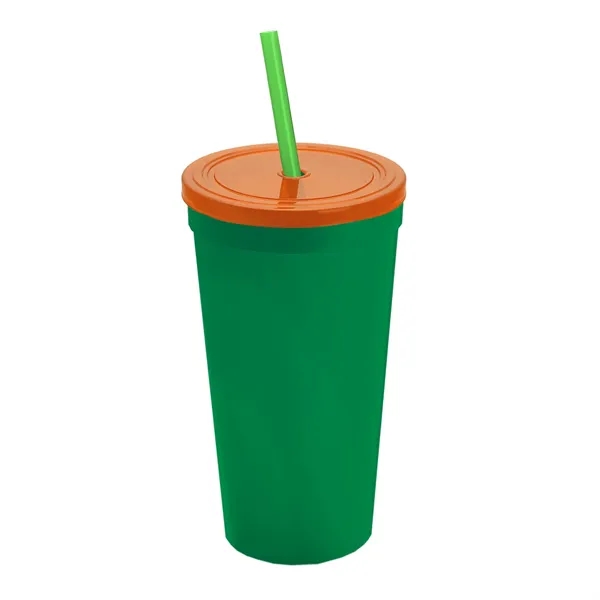 24 Oz. Stadium Cup With Straw And Lid... from ASI 40480 Koozie Group