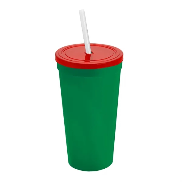 24 Oz. Stadium Cup With Straw And Lid... from ASI 40480 Koozie Group