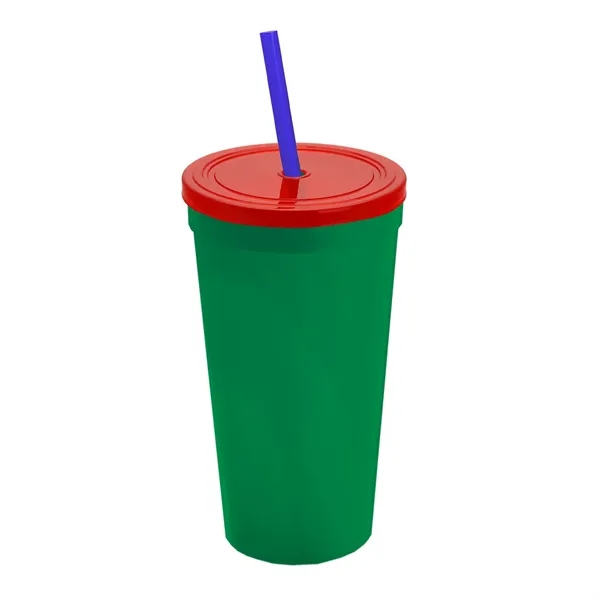 24 Oz. Stadium Cup With Straw And Lid... from ASI 40480 Koozie Group