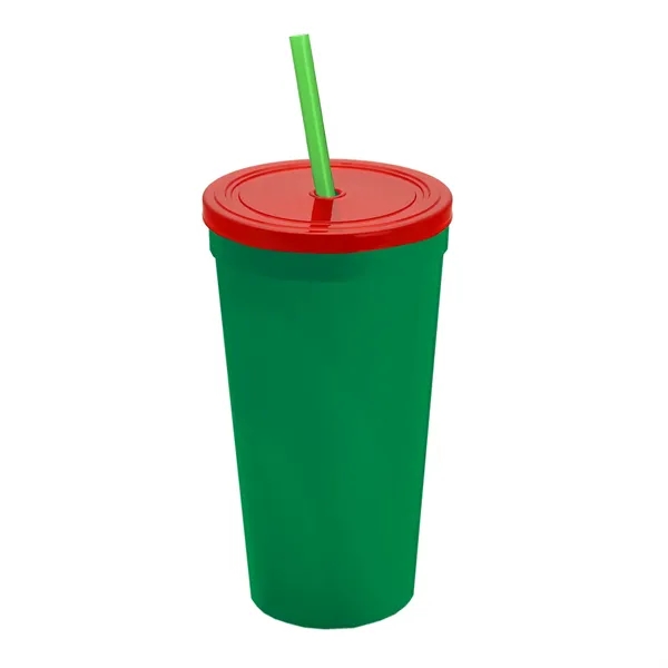 24 Oz. Stadium Cup With Straw And Lid... from ASI 40480 Koozie Group