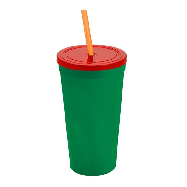24 Oz. Stadium Cup With Straw And Lid... from ASI 40480 Koozie Group