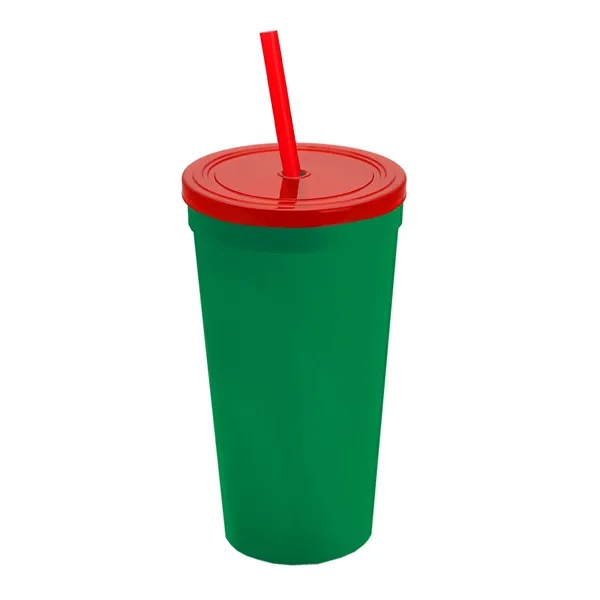 24 Oz. Stadium Cup With Straw And Lid... from ASI 40480 Koozie Group