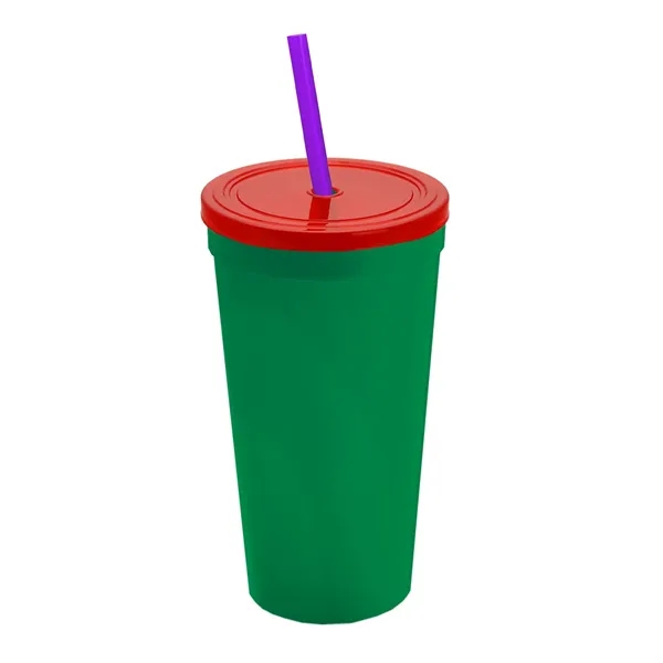 24 Oz. Stadium Cup With Straw And Lid... from ASI 40480 Koozie Group