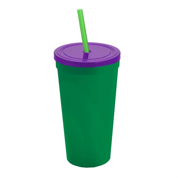 24 Oz. Stadium Cup With Straw And Lid... from ASI 40480 Koozie Group