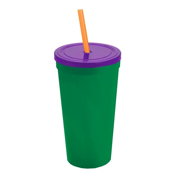 24 Oz. Stadium Cup With Straw And Lid... from ASI 40480 Koozie Group