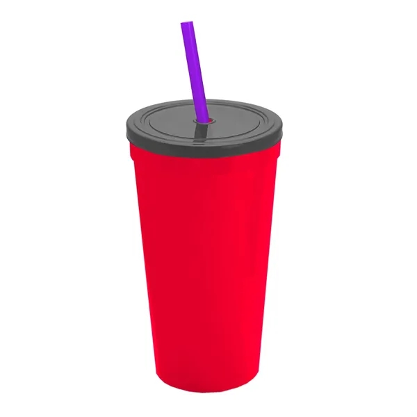 24 Oz. Stadium Cup With Straw And Lid... from ASI 40480 Koozie Group