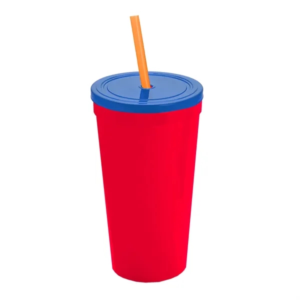 24 Oz. Stadium Cup With Straw And Lid... from ASI 40480 Koozie Group