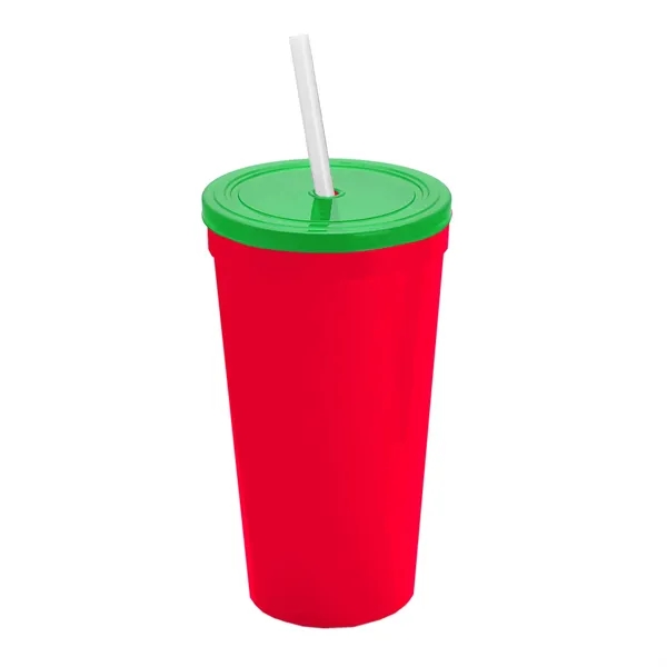 24 Oz. Stadium Cup With Straw And Lid... from ASI 40480 Koozie Group
