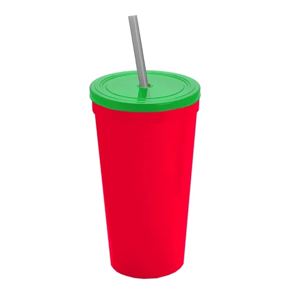 24 Oz. Stadium Cup With Straw And Lid... from ASI 40480 Koozie Group