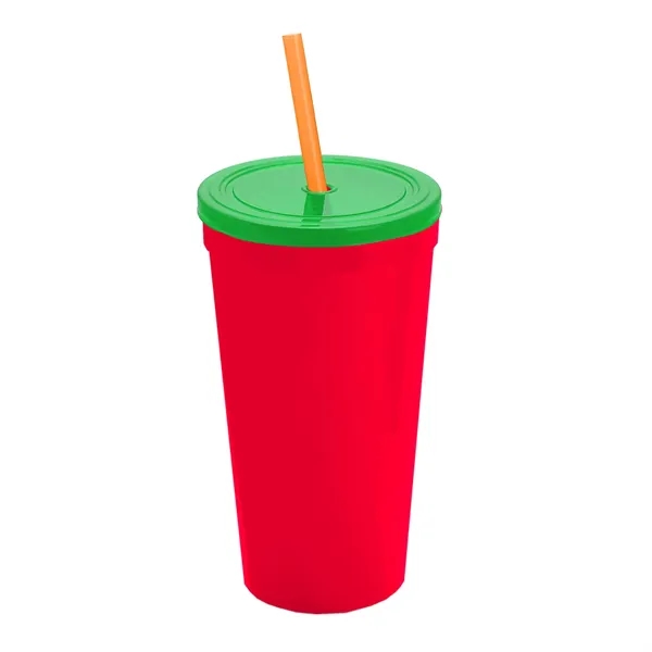 24 Oz. Stadium Cup With Straw And Lid... from ASI 40480 Koozie Group