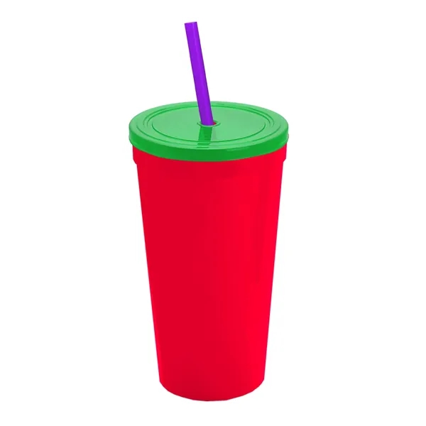 24 Oz. Stadium Cup With Straw And Lid... from ASI 40480 Koozie Group